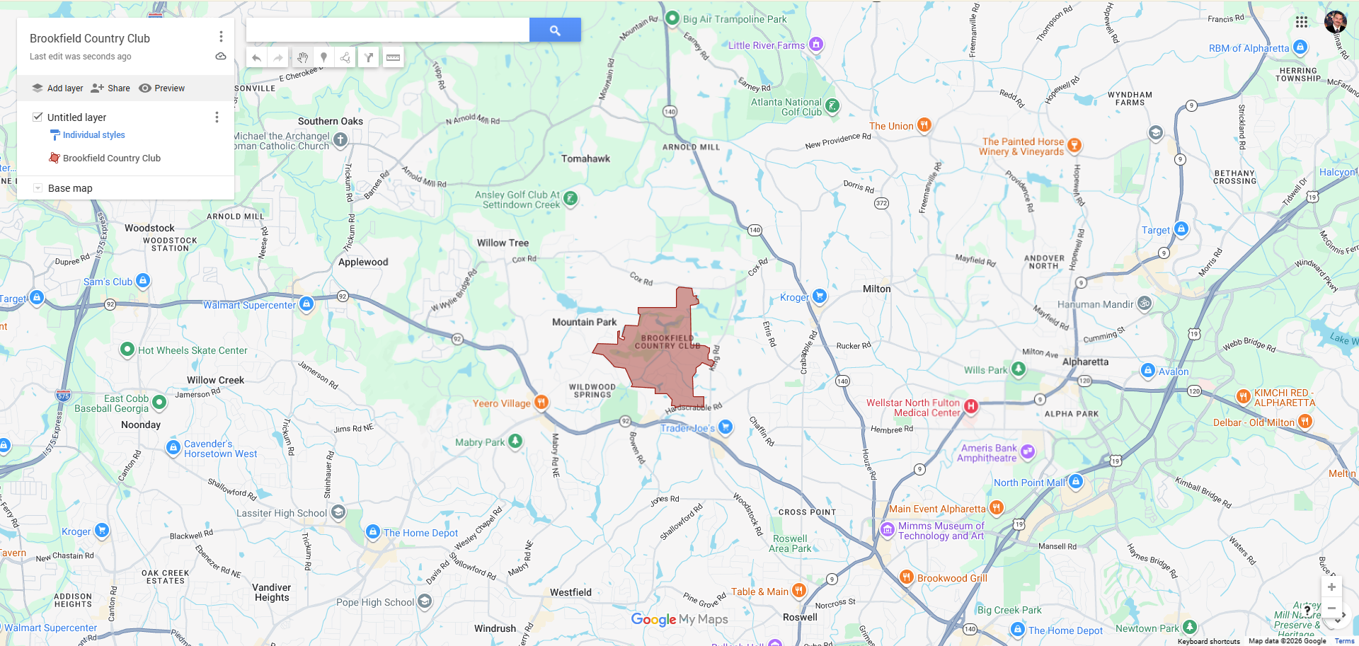 Brookfield Country Club Zoom Map Fulton