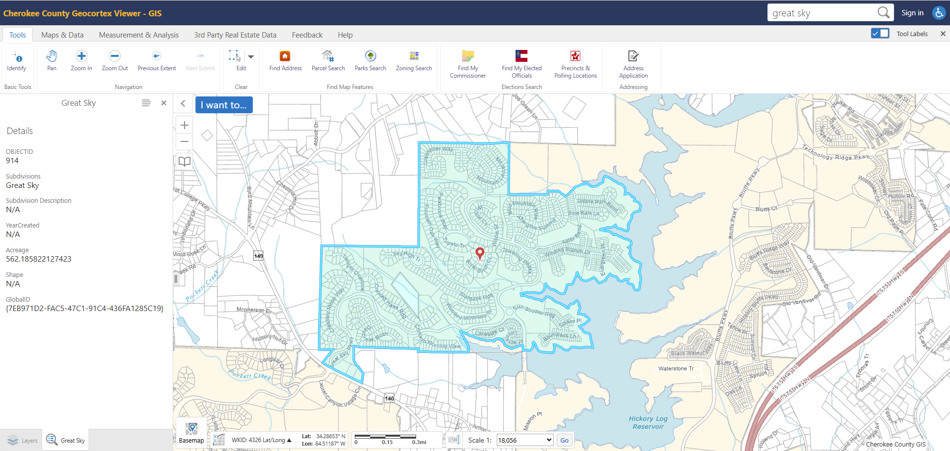 Great_Sky_GIS_Zoom Great Sky Subdivision Zoom GIS Boundary Map